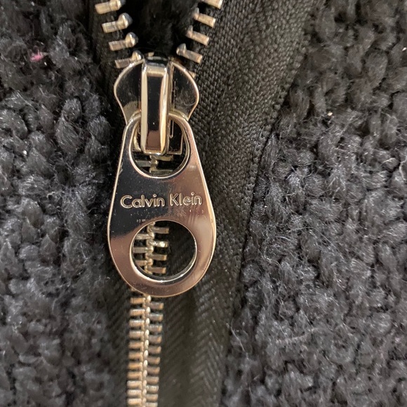 ❣️HP❣️Calvin Klein wool black boucle hooded coat - Picture 10 of 11